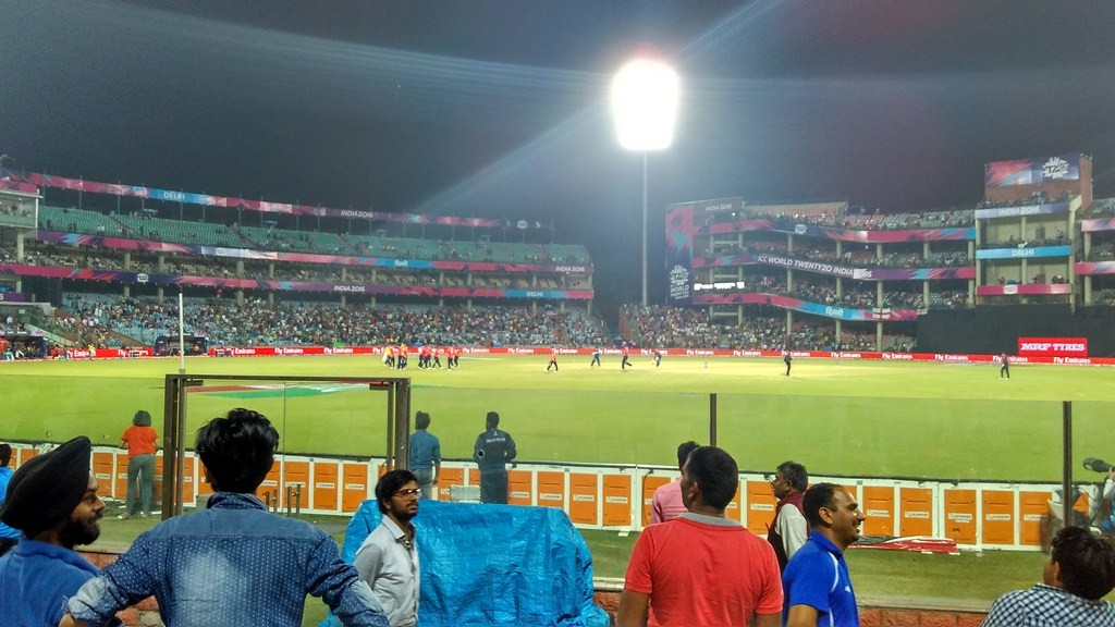 Spectators Enjoying The Match at Feroz Shah Kotla Cricket Stadium