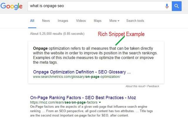 Rich Snippet Example