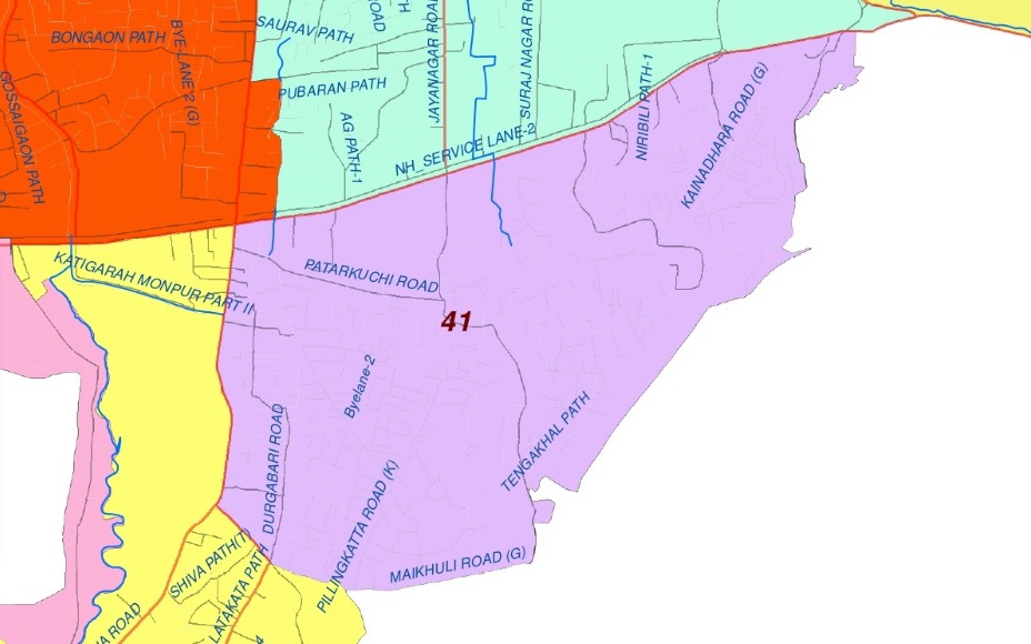 guwahati ward 41 map