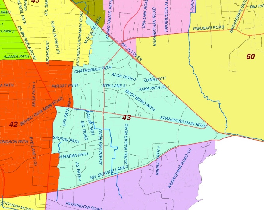 guwahati ward 43 map