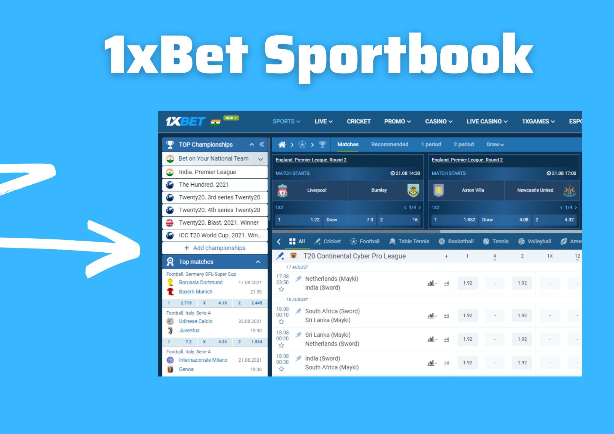 1xbet India review - trustworthy site for sports betting