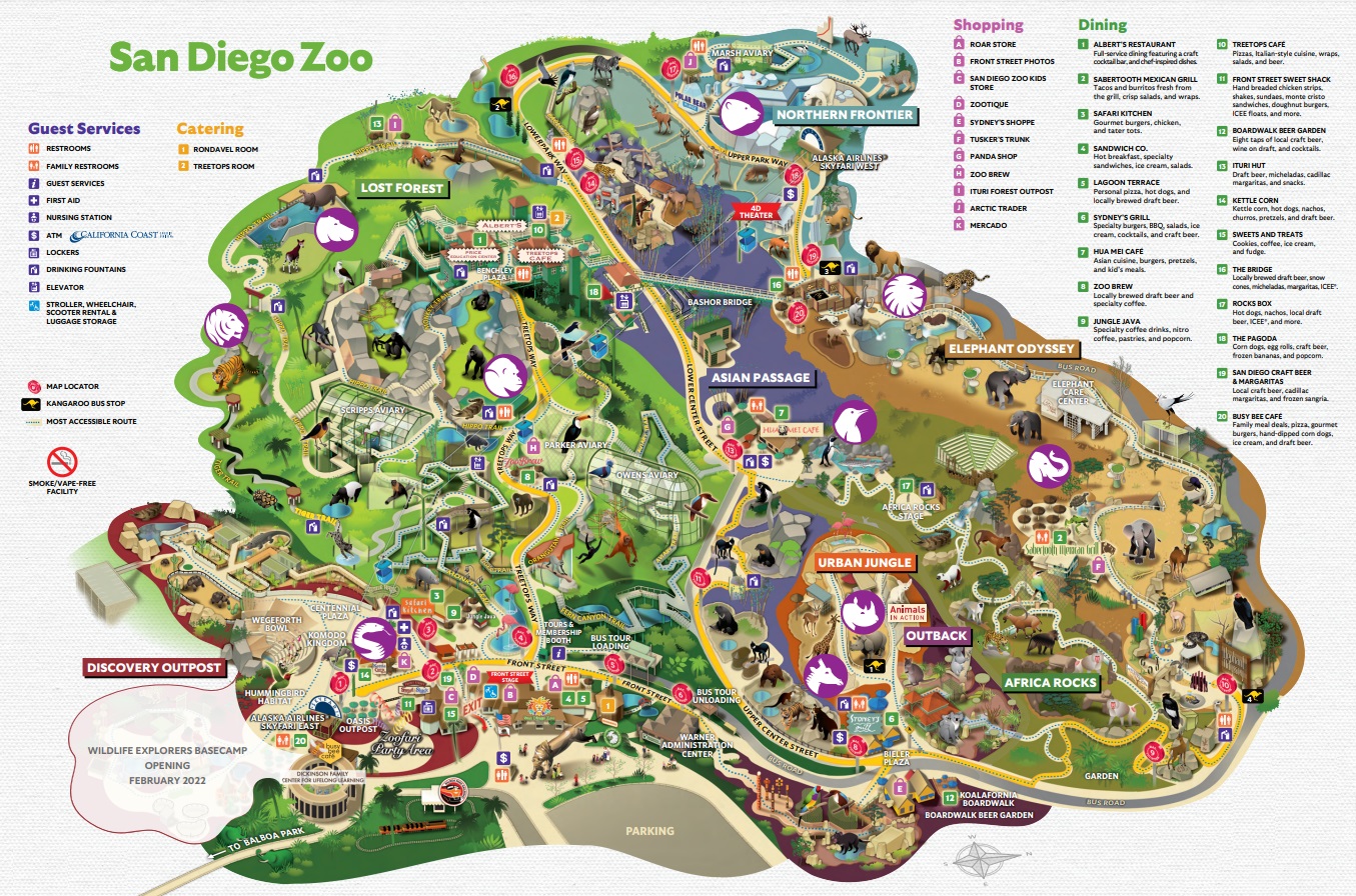 San Diego Zoo Map  