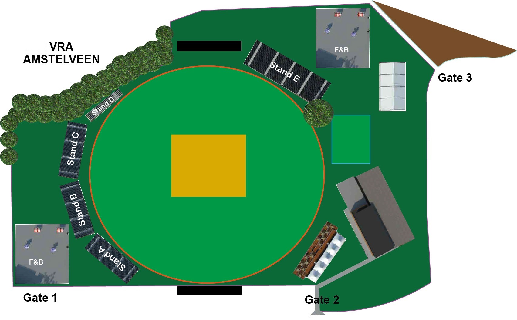 VRA Cricket Ground Amstelveen Seating Layout Map