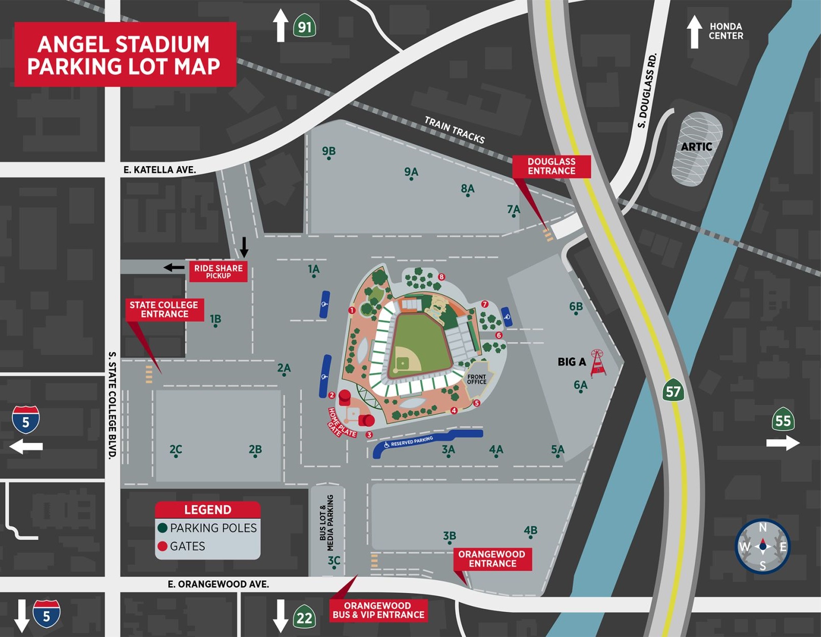 Angel Stadium Parking Lot Map 