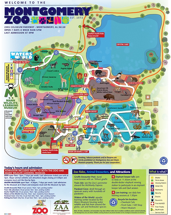 Montgomery Zoo Map