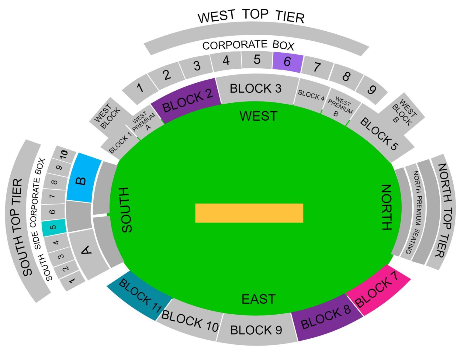 Jodhpur Barkatullah Khan Stadium LLC Tickets 2022, Seat Map