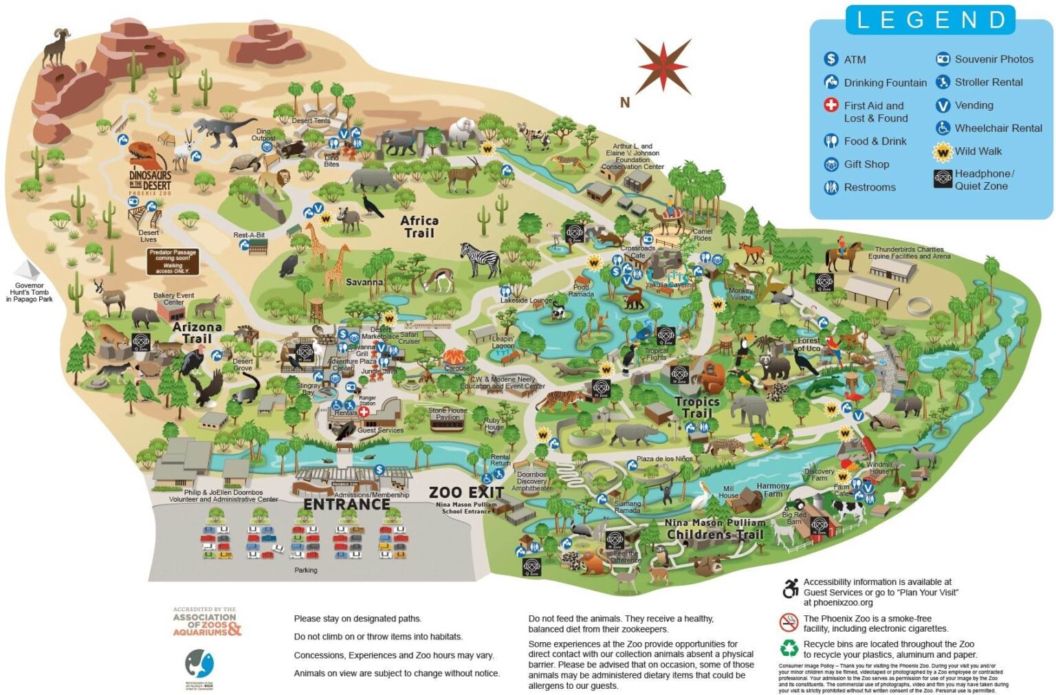 Phoenix Zoo Map 1536x1011 