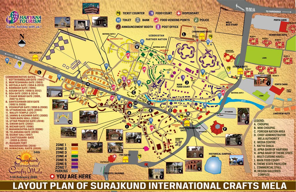Surajkund Mela Map 2023