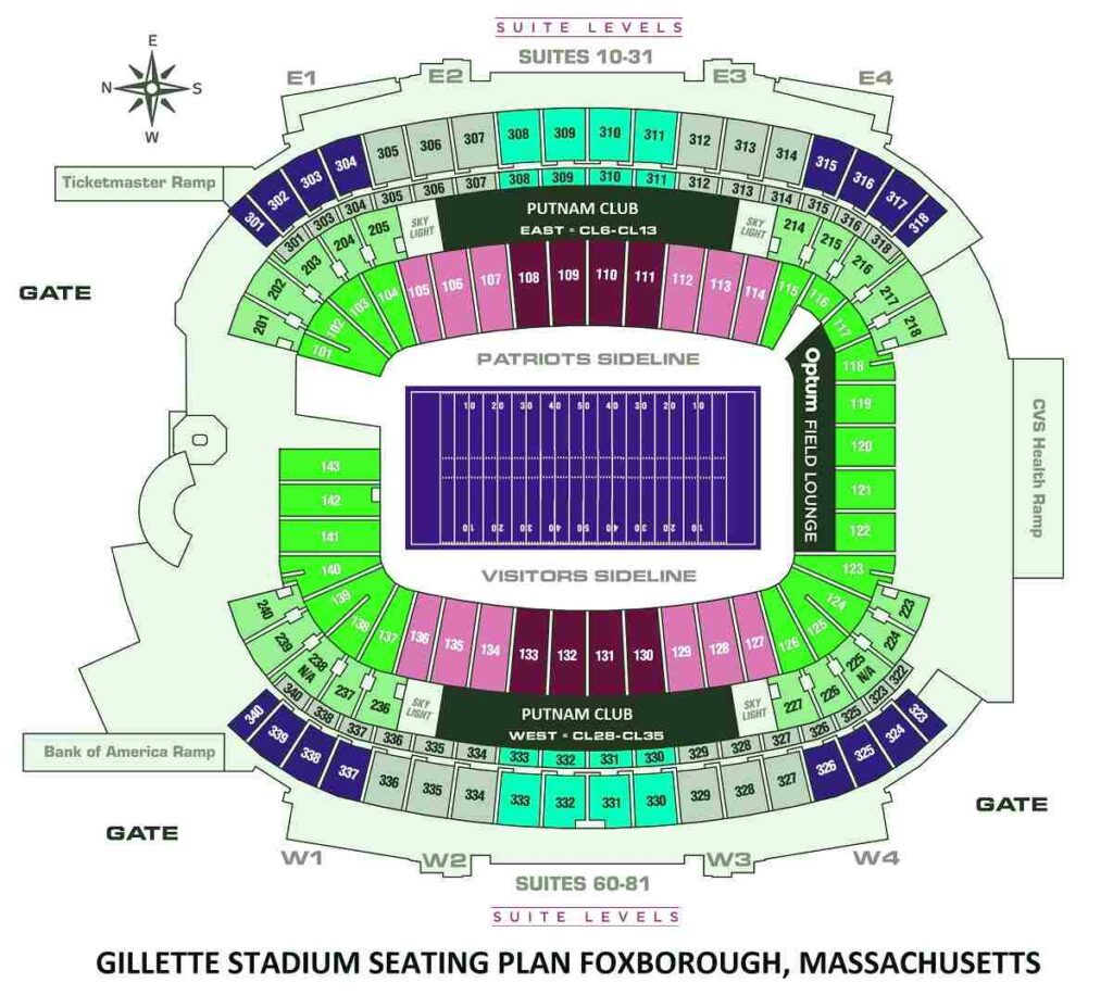 Ticketmaster Gillette Stadium Seating Chart