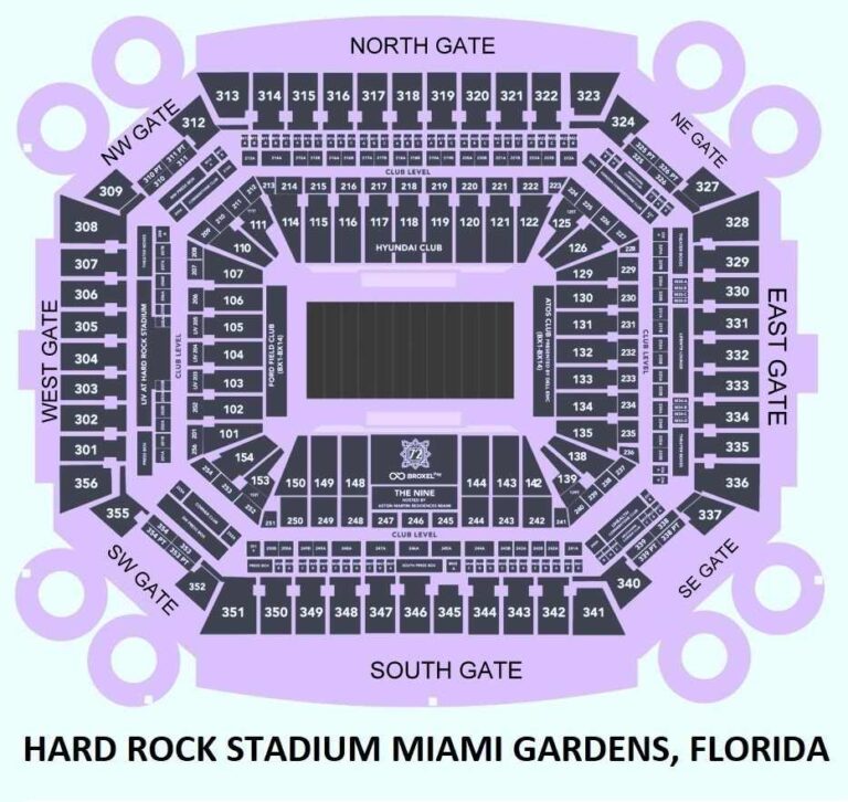 Hard Rock Stadium Seating Plan, Ticket Price, Booking, Parking Map