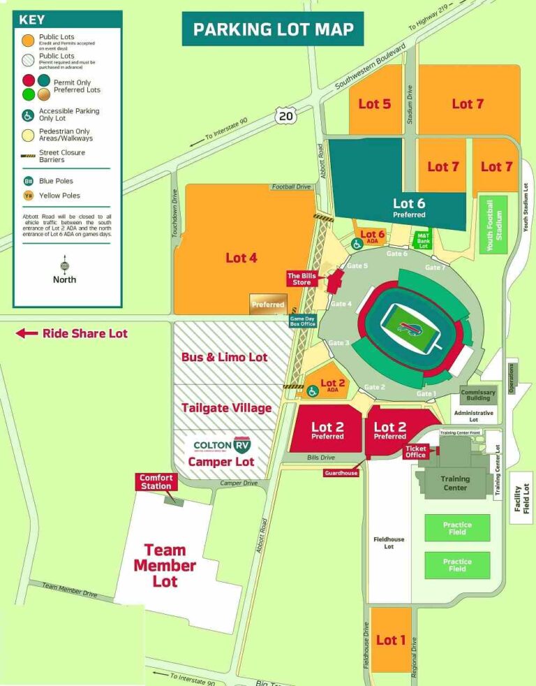 Ralph Wilson Stadium Seating Plan, Ticket Price, Parking Map,